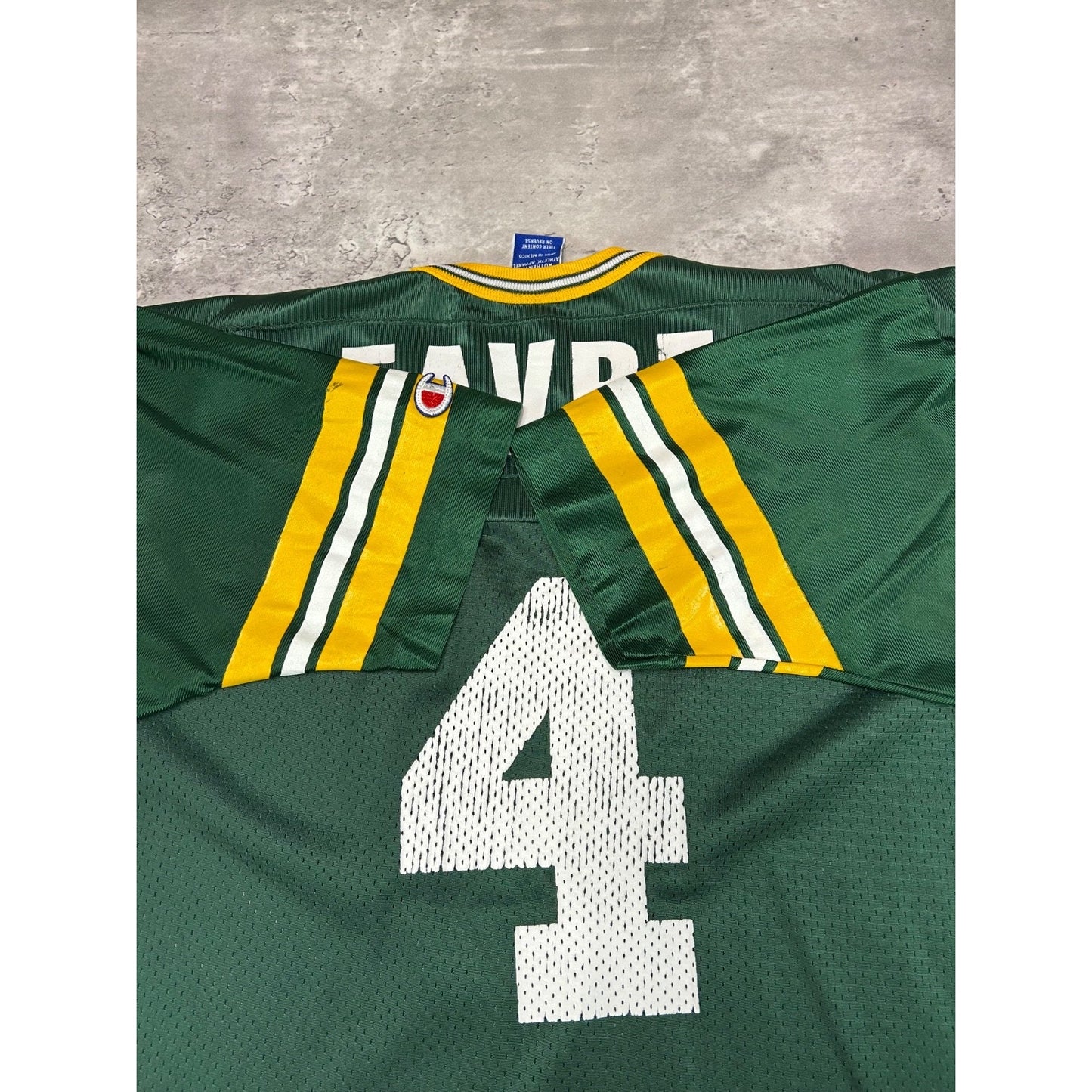 Vintage 90s Brett Favre #4 Green Bay Packers NFL Champion Football Jersey Sz XL