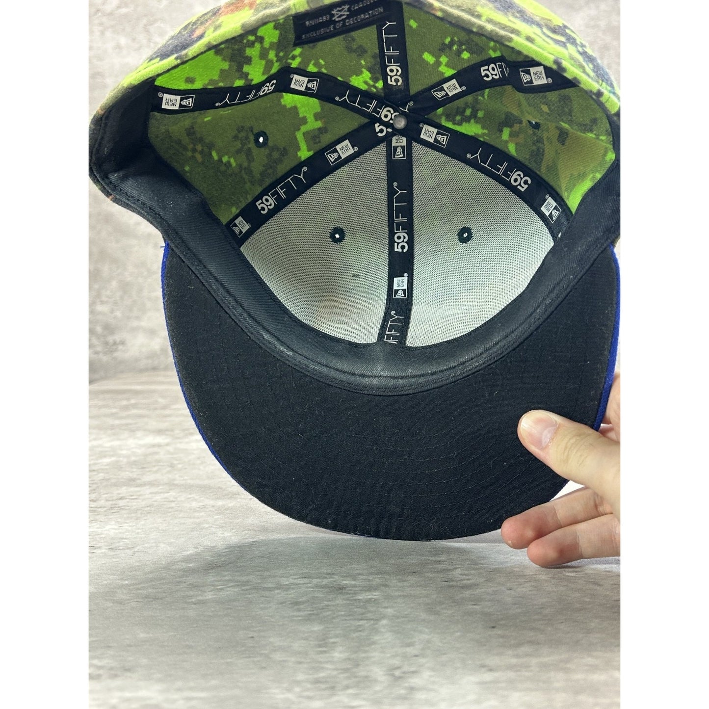 Toronto Blue Jays MLB Digital Camo Embroidered Logo Baseball Fitted Hat 7 3/8