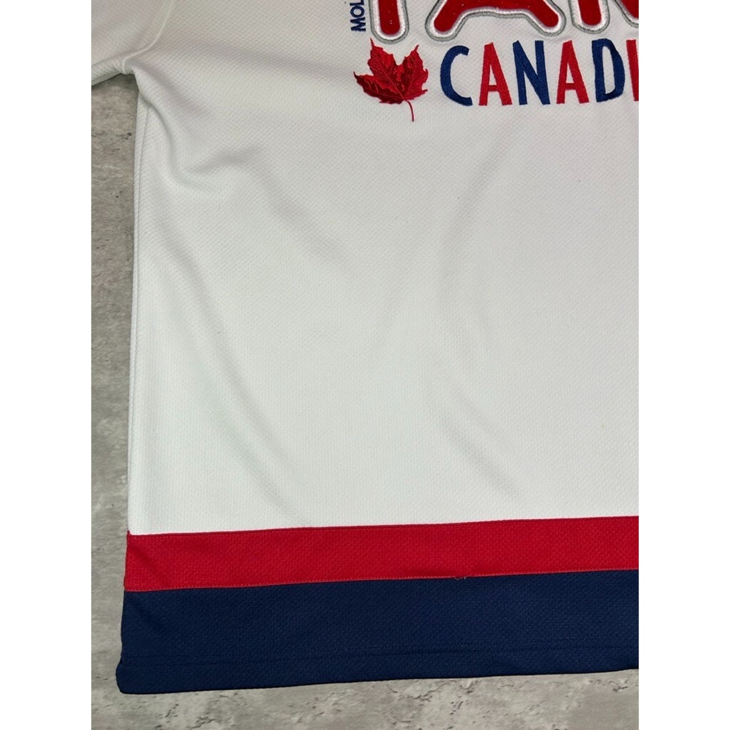 Vintage Molson I Am Canadian Beer Promo Hockey Jersey Size 2XL White