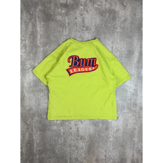 Vintage 1992 B.U.M Equipment Bum League Tailsweep Spellout T-Shirt Size Large
