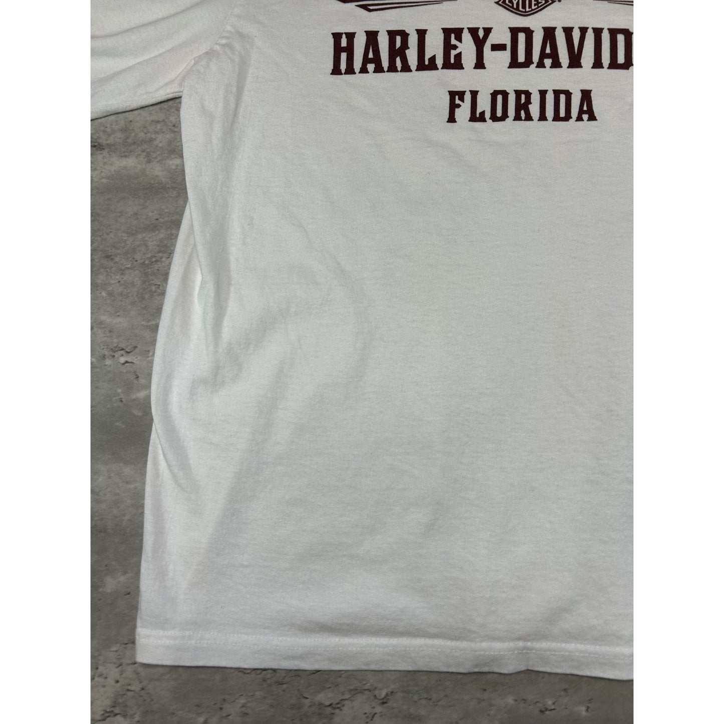 Vintage Harley Davidson Motorcycles Graphic Spellout Long Sleeve T-Shirt Large