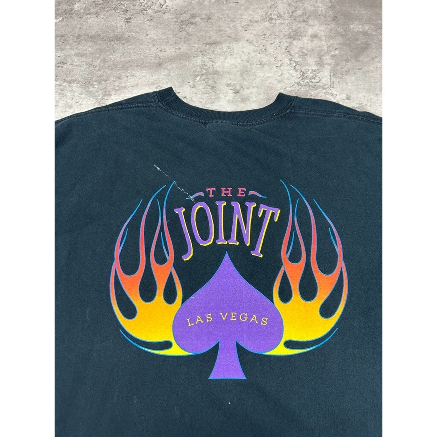 Vintage 90s Hard Rock Cafe Las Vegas Flame Print Long Sleeve T-Shirt Size XL