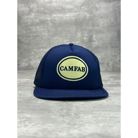 Vintage 80s/90s Camfab Graphic Spellout Trucker Snapback Hat OSFA