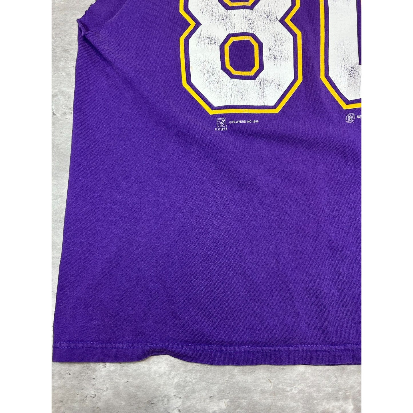 Vintage 90s Cris Carter #80 Minnesota Vikings NFL Sleeveless T-Shirt Size Large