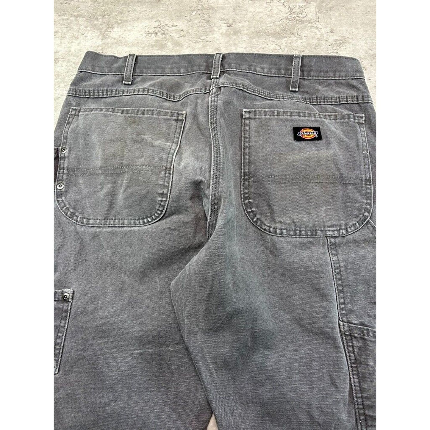 Dickies Canvas Workwear Carpenter Pants Size 34 Gray