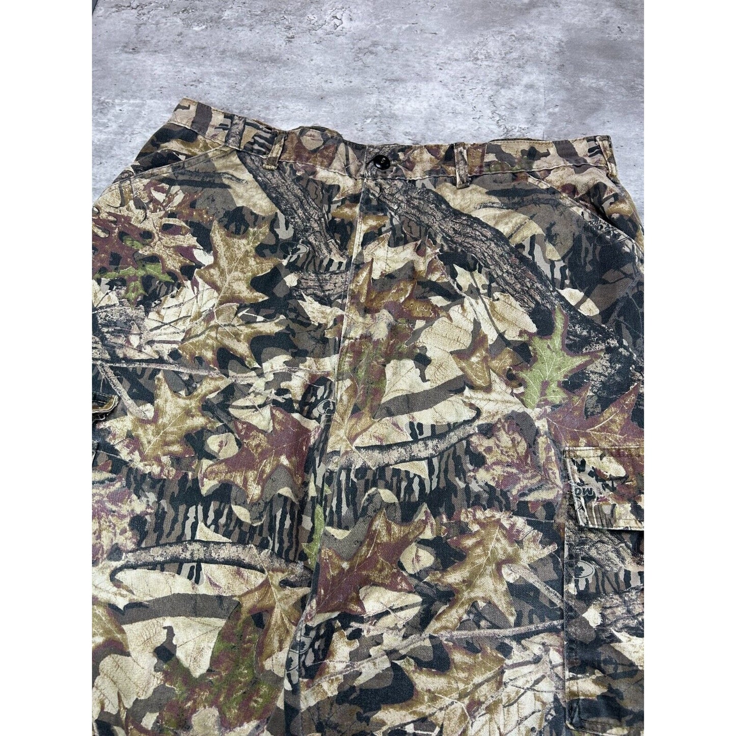 Vintage Jerzees Mossy Oak Forest Floor Camo Cargo Hunting Pants Size 41