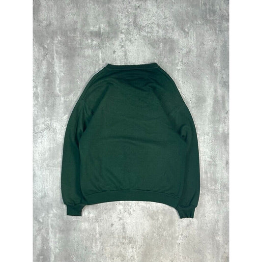 Vintage 80s/90s Maine The Great Outdoors Destination Sweatshirt Size Large Green