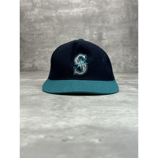 Vintage Seattle Mariners MLB Embroidered Logo Baseball Fitted Hat Size 7