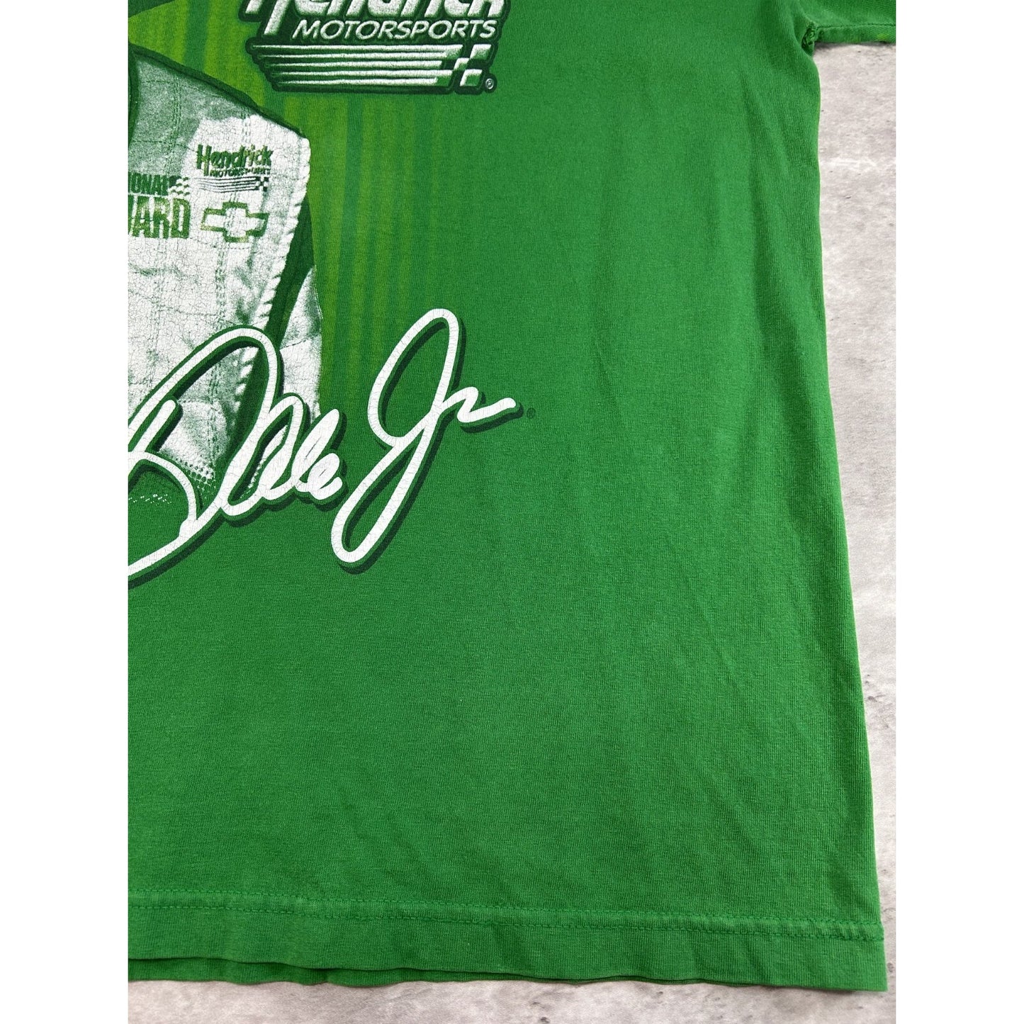 Dale Earnhardt Jr #88 Nascar AMP Energy Big Graphic T-Shirt Size Large Green