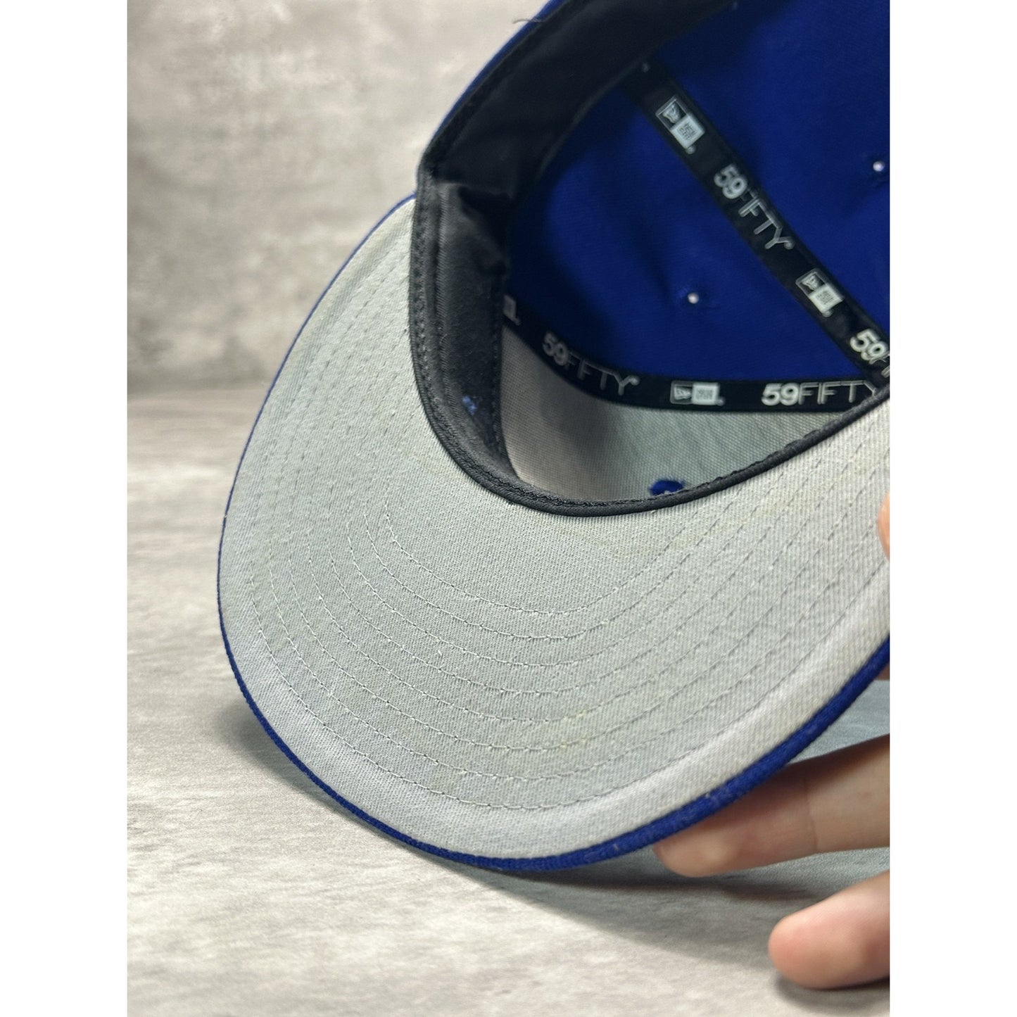 Toronto Blue Jays MLB Embroidered Melting Logo Baseball Fitted Hat 7 3/8 Blue