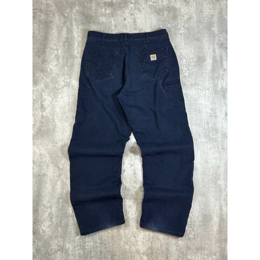 Vintage Carhartt Loose Fit Canvas Workwear Six Pocket Pants Size 36 Blue