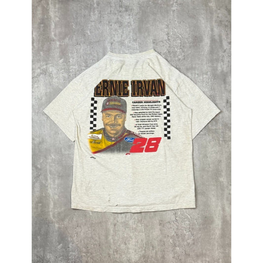 Vintage 90s Ernie Irvan #28 Texaco Racing Nascar Graphic T-Shirt Size Large