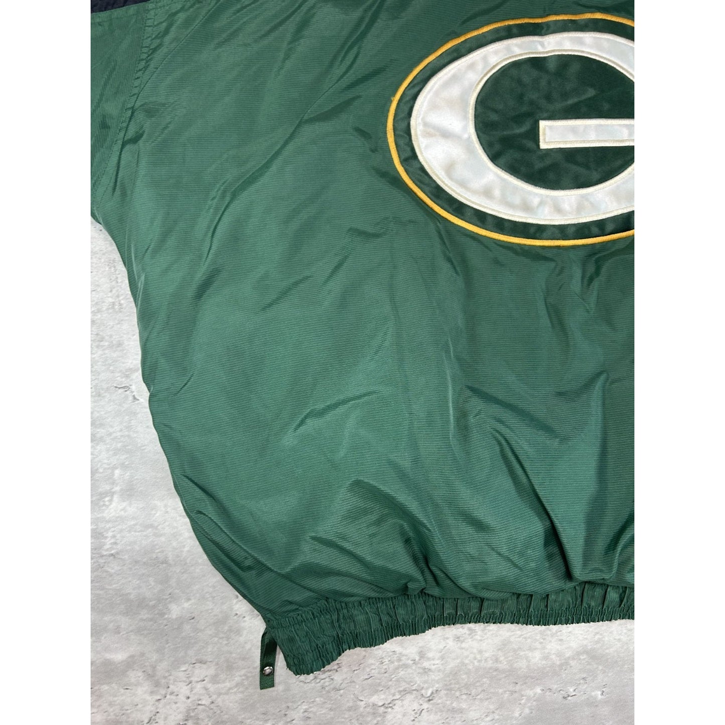Vintage 90s Green Bay Packers NFL Embroidered Logo Starter Jacket Size XL