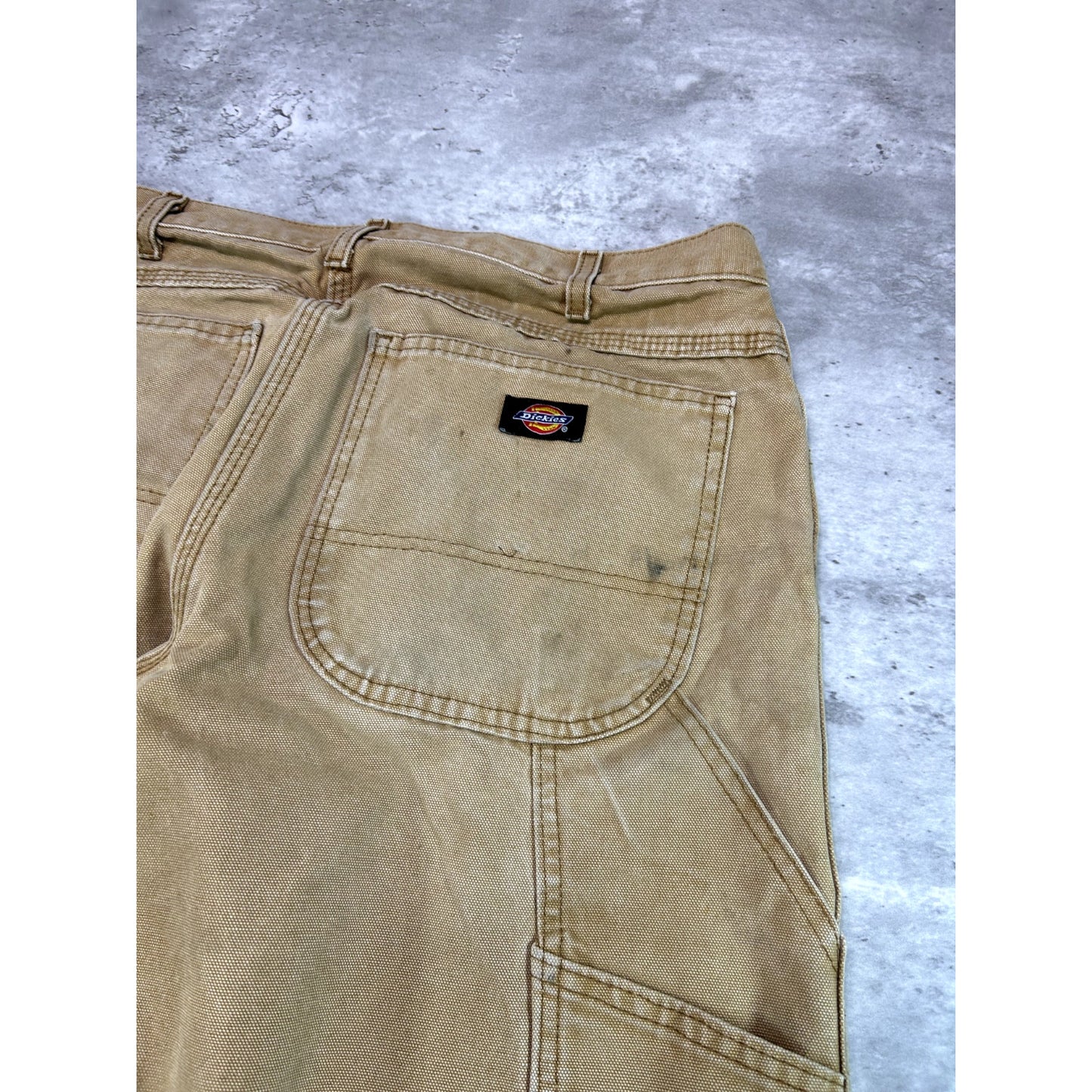 Vintage Dickies Canvas Work Wear Carpenter Pants Size 33W Beige