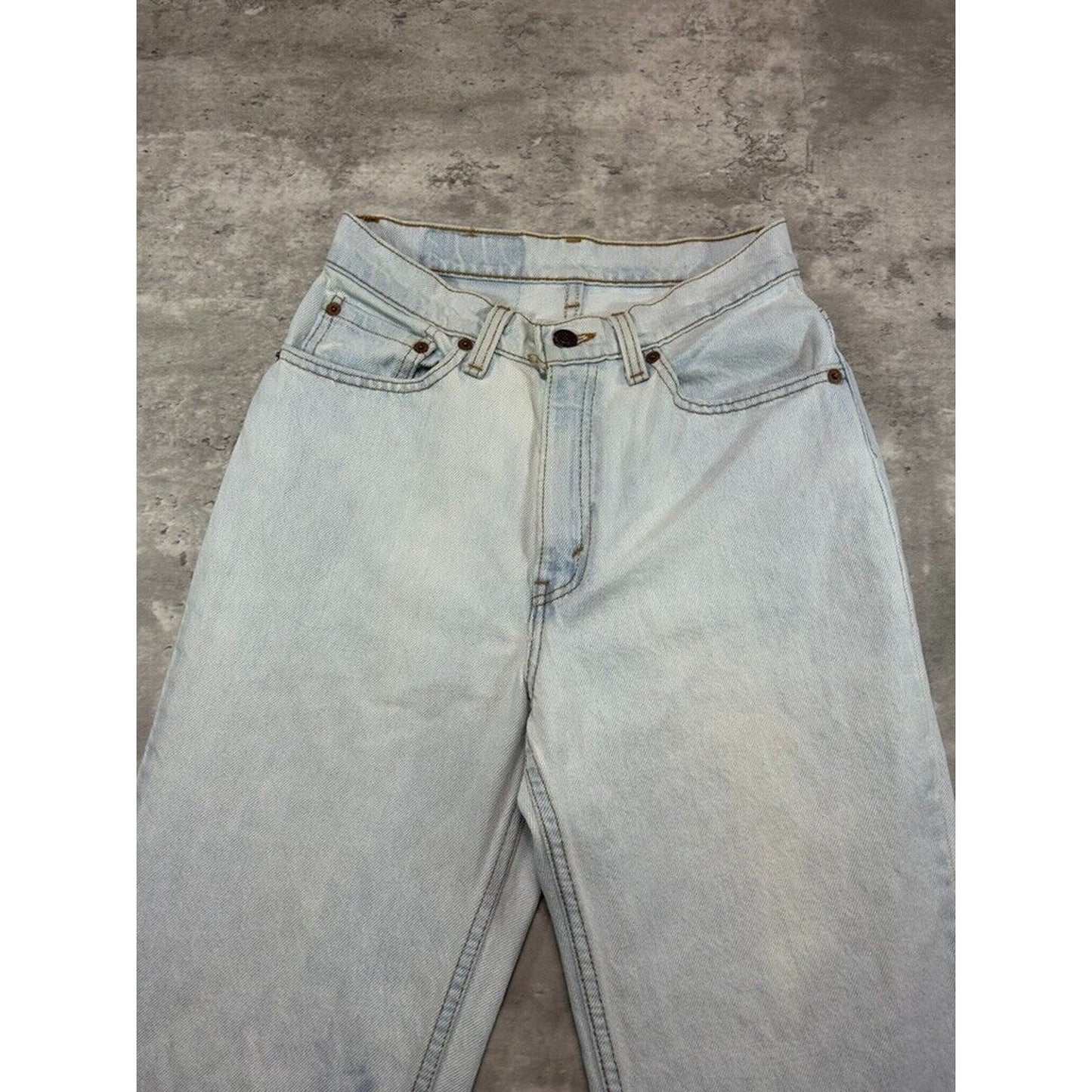 Vintage 90s Levis 512 Red Tab Slim Fit Light Wash Denim Pants Size 26 Blue