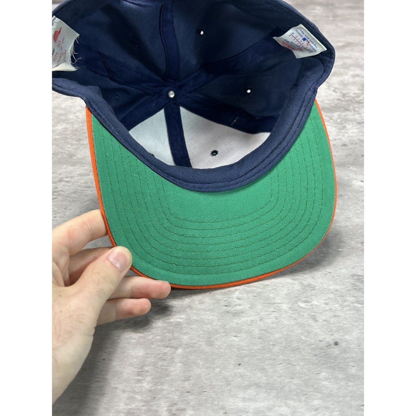 Vintage 90s Detroit Tigers MLB Embroidered Logo Baseball Snapback Hat OSFA