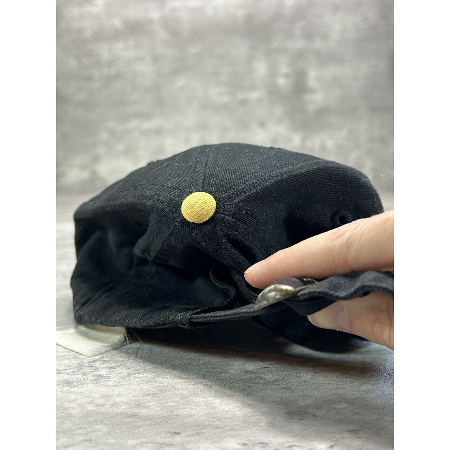 Vintage Budweiser Embroidered Spellout Beer Promo Strapback Hat OSFA Black