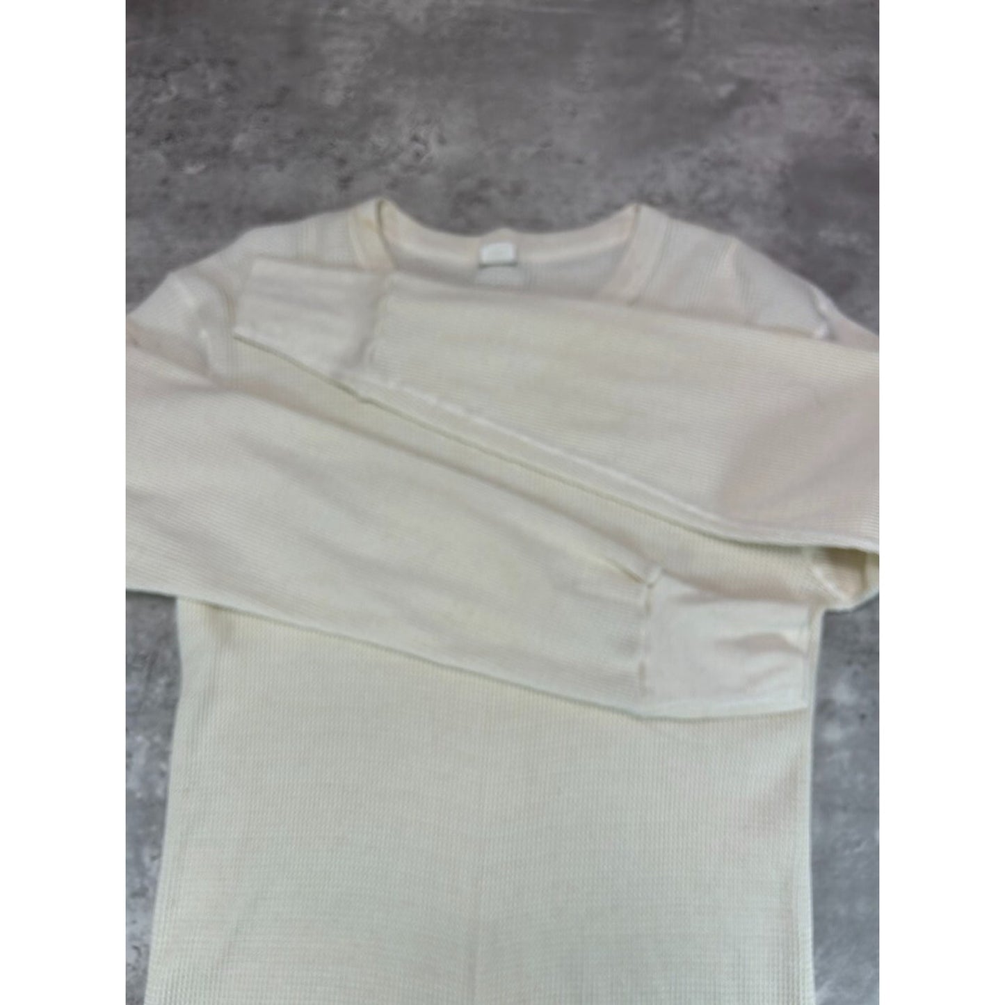 Vintage 1970s Fruit Of The Loom Thermal Print Long Sleeve T-Shirt Size XL