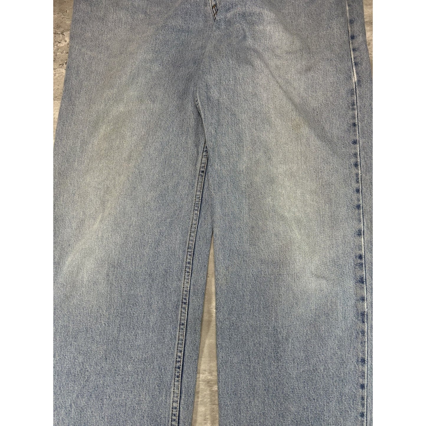 Vintage Levis 550 Red Tab Relaxed Fit Light Wash Denim Pants Size 35 Blue