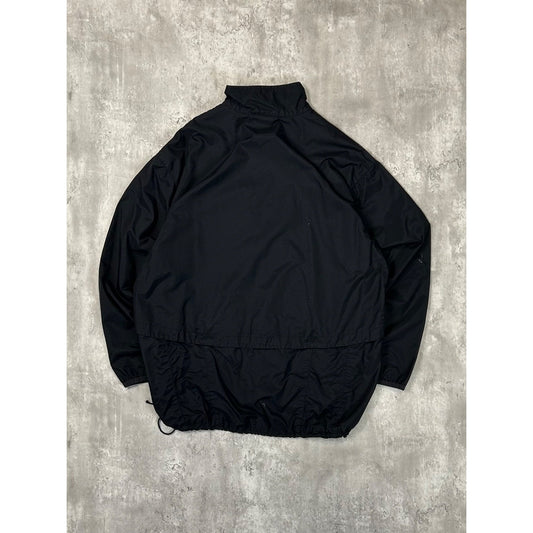 Vintage Nike Embroidered Middle Swoosh Windbreaker Jacket Size Medium Black