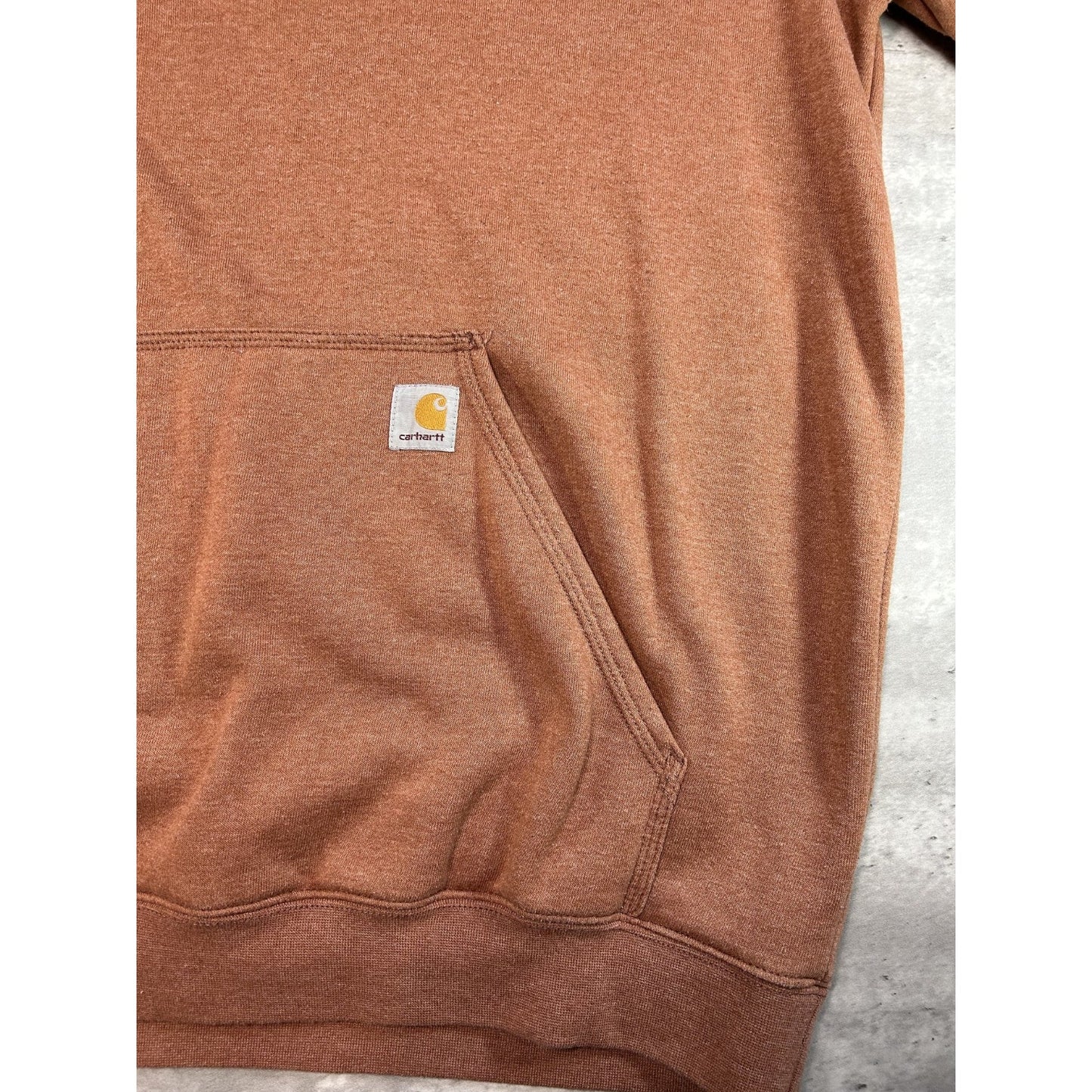Vintage Carhartt Sleeve Spellout Workwear Pullover Hooded Sweatshirt Sz XL Tall