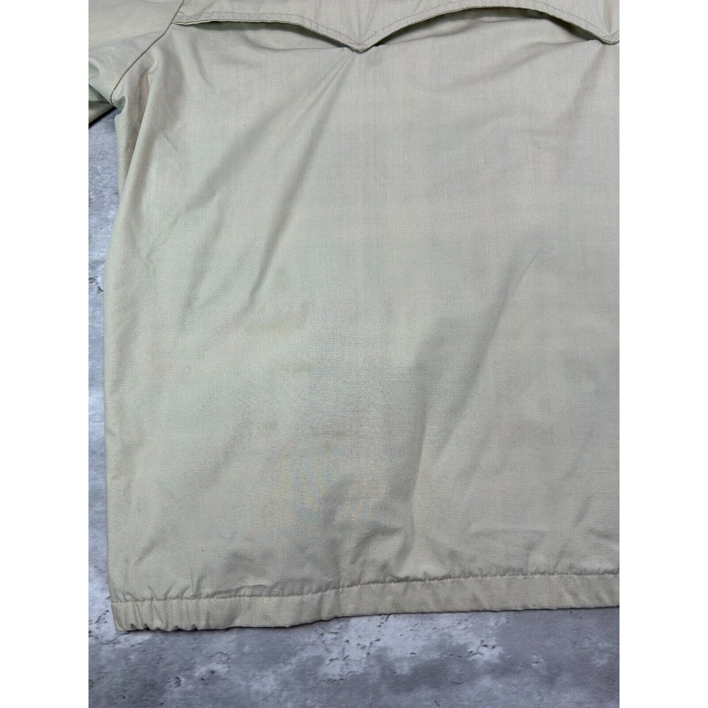 Vintage 1970s Beige Plaid Lined Harrington Style Ricky Jacket Size XL Beige