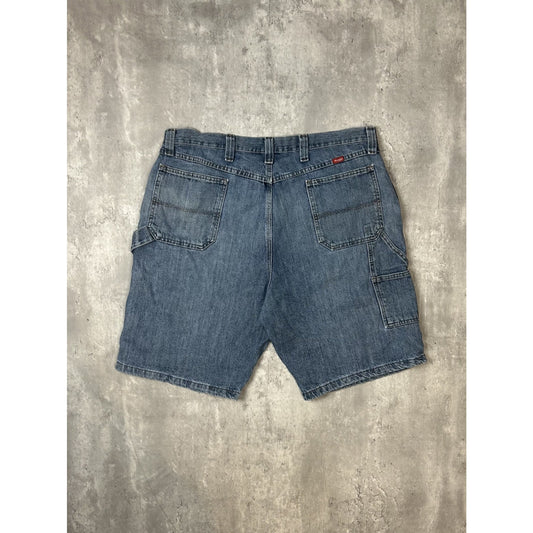 Vintage Wrangler Medium Wash Denim Workwear Carpenter Shorts Size 40