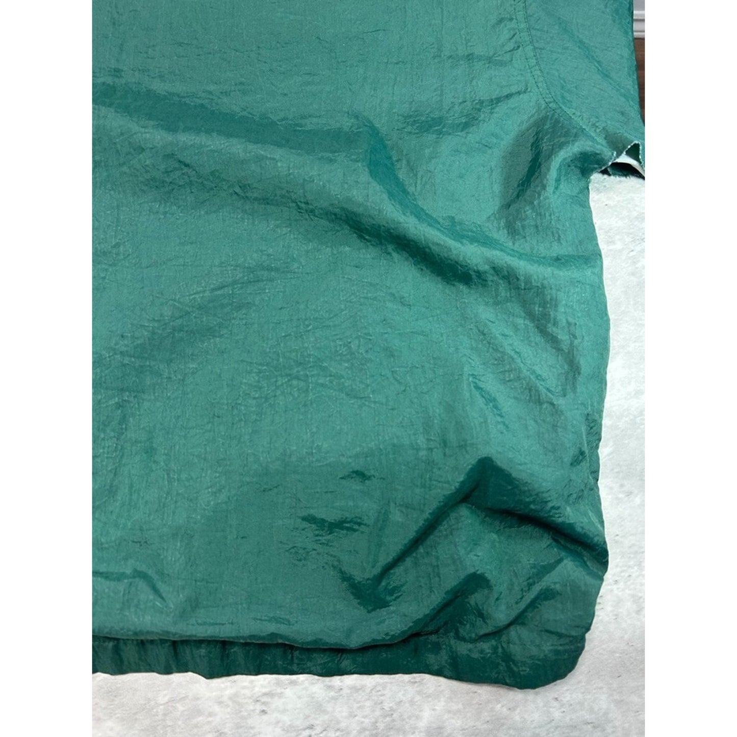 Vintage 90s Champion Embroidered Spellout Nylon Pullover Jacket Size XL Green
