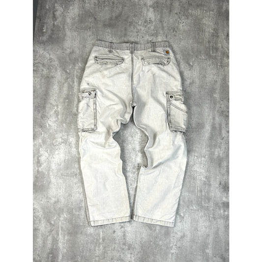 Carhartt Relaxed Fit Canvas Workwear Faded Cargo Pants Size 35