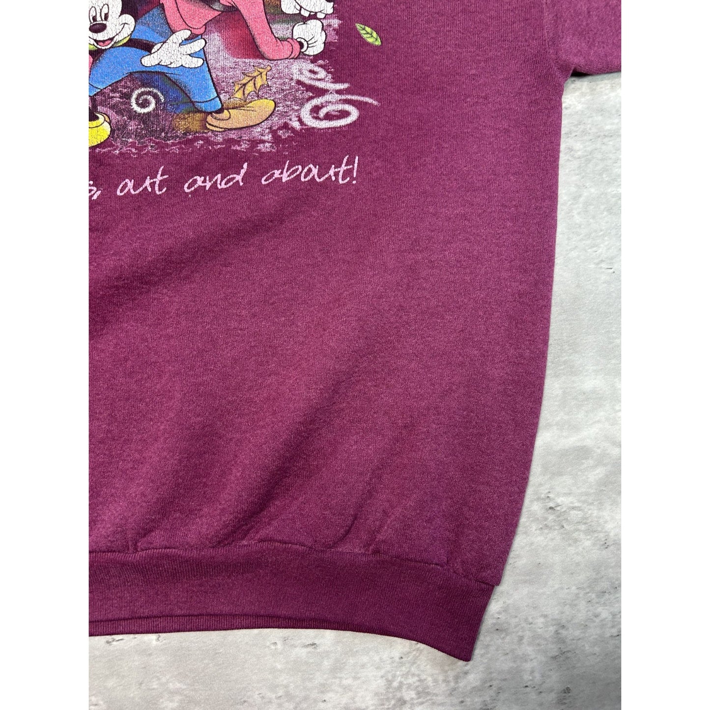 Vintage 90s Disney Mickey & Pals Cartoon Character Graphic Sweatshirt Size Large
