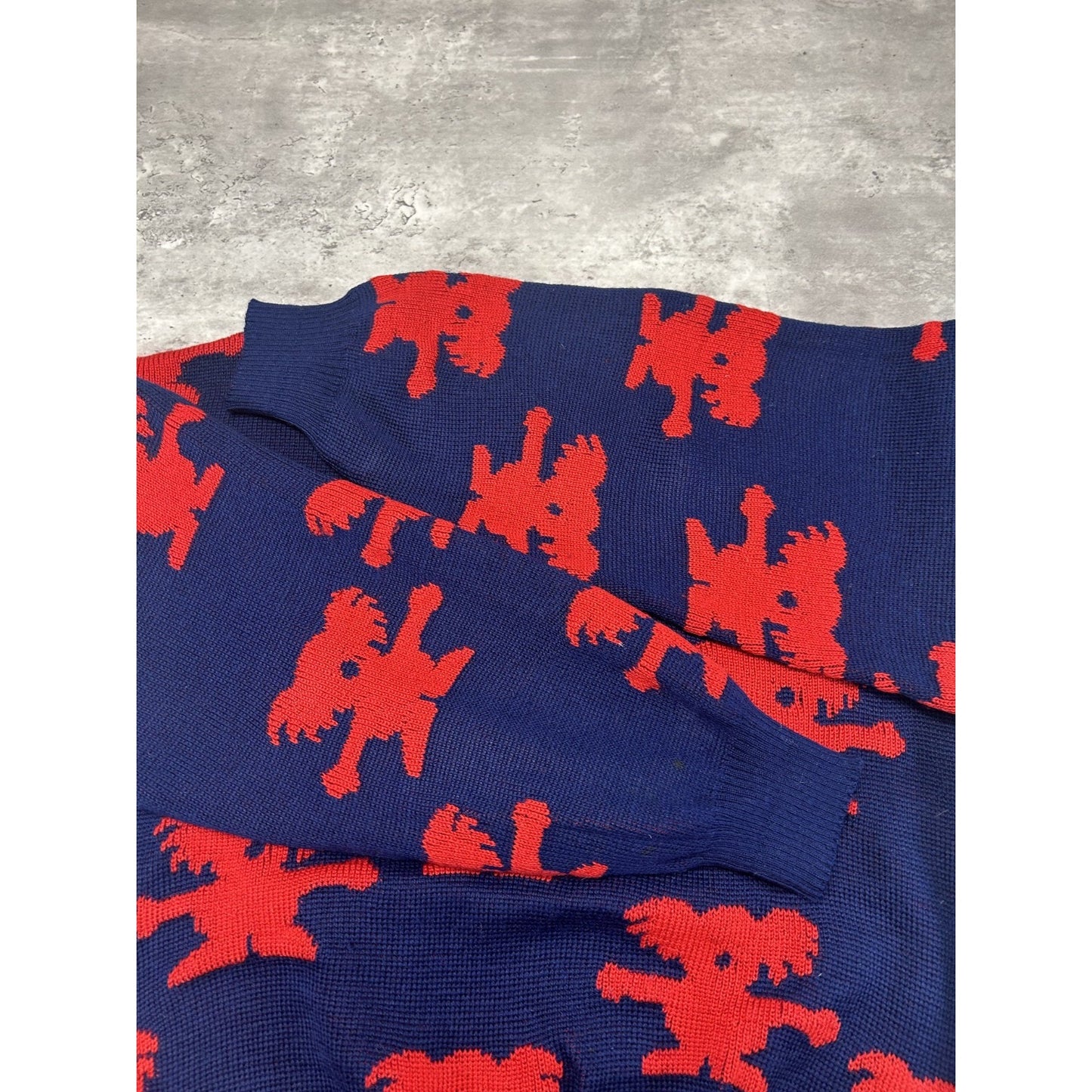 Vintage 90s Everything Australian Koala All Over Print Knit Sweater Size Large