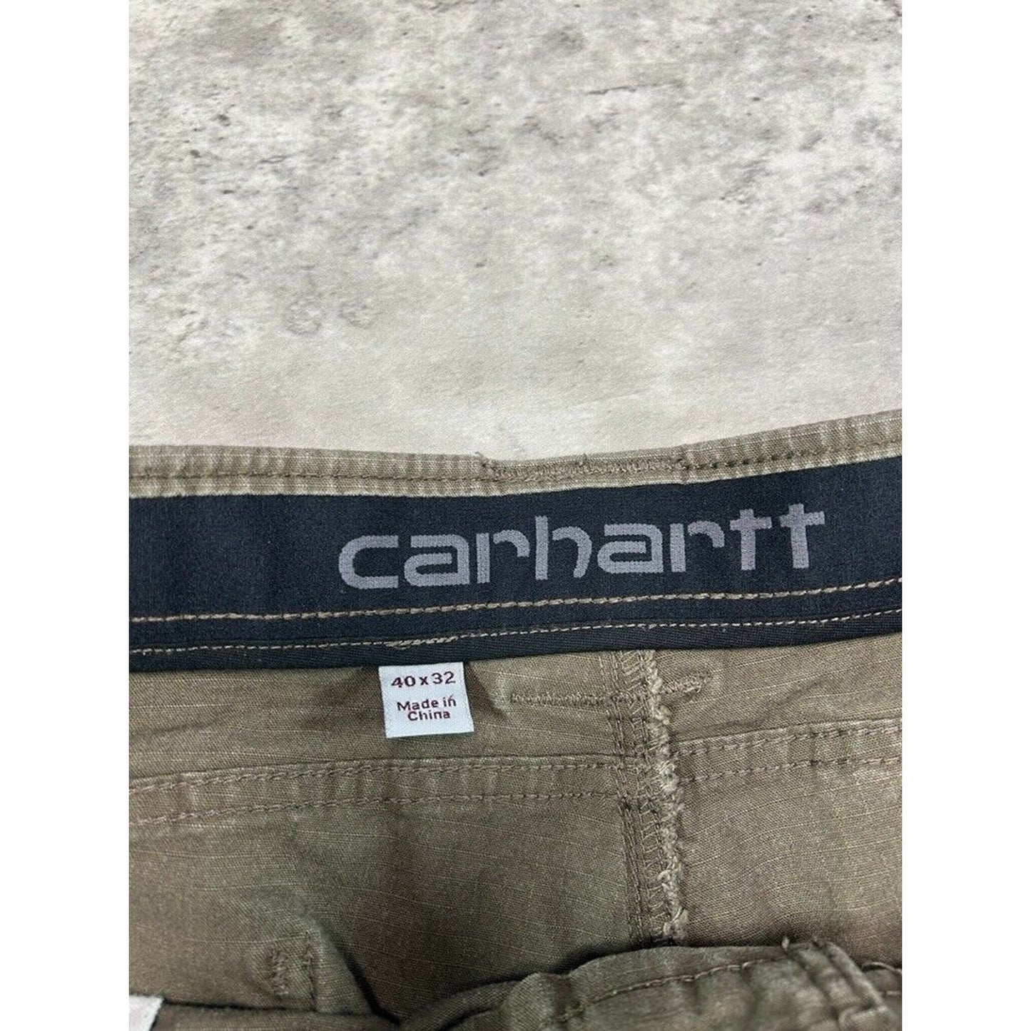 Carhartt Ripstop Work Wear Nylon Double Knee Carpenter Pants Size 39 Brown