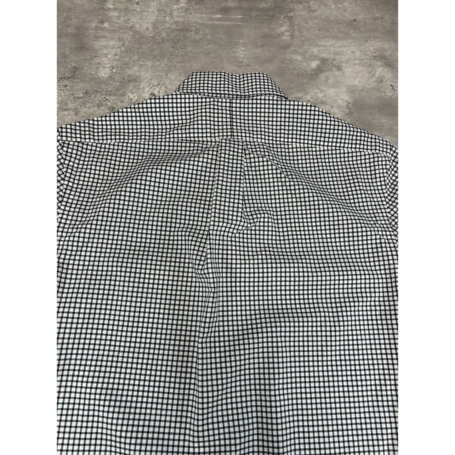 Polo Ralph Lauren Checkered Print Reworked Cropped Button Up Shirt Size Small
