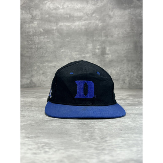 Vintage 90s Duke Blue Devils NCAA Embroidered Logo Fitted Hat Size 7