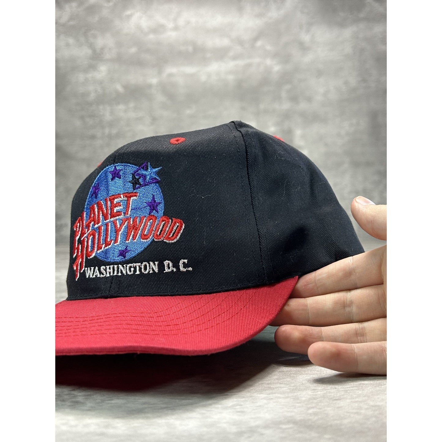 Vintage 90s Planet Hollywood Embroidered Logo Destination Snapback Hat OSFA