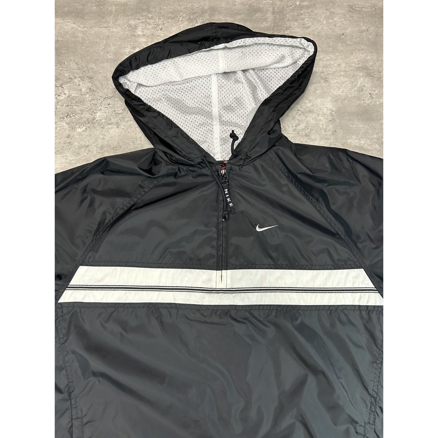 Vintage 2000s Nike Embroidered Swoosh 1/4 Zip Nylon Windbreaker Jacket Sz Large