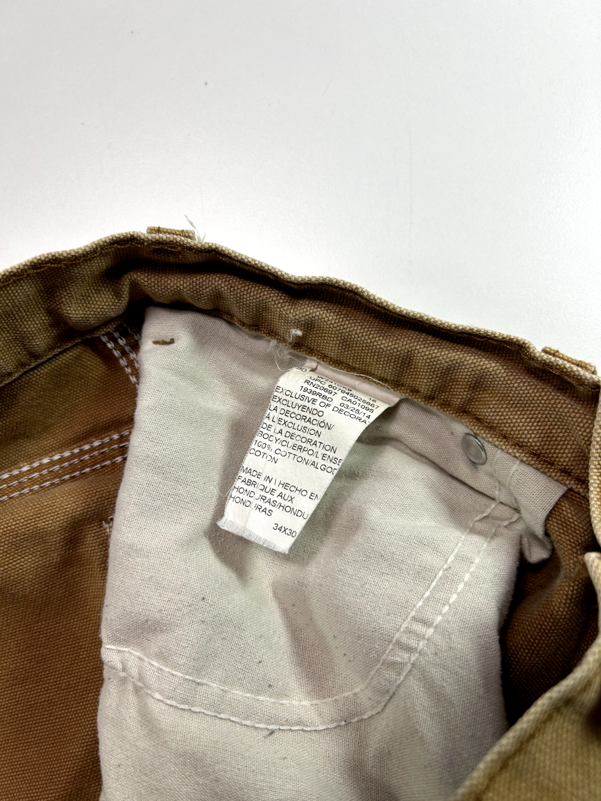 Vintage Dickies Canvas Work Wear Carpenter Pants Size 32W Beige