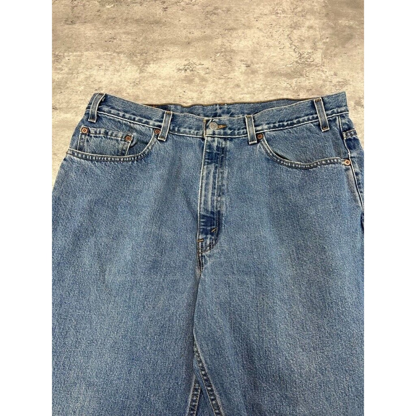 Vintage 90s Levis 550 Red Tab Medium Wash Denim Pants Size 38 Blue