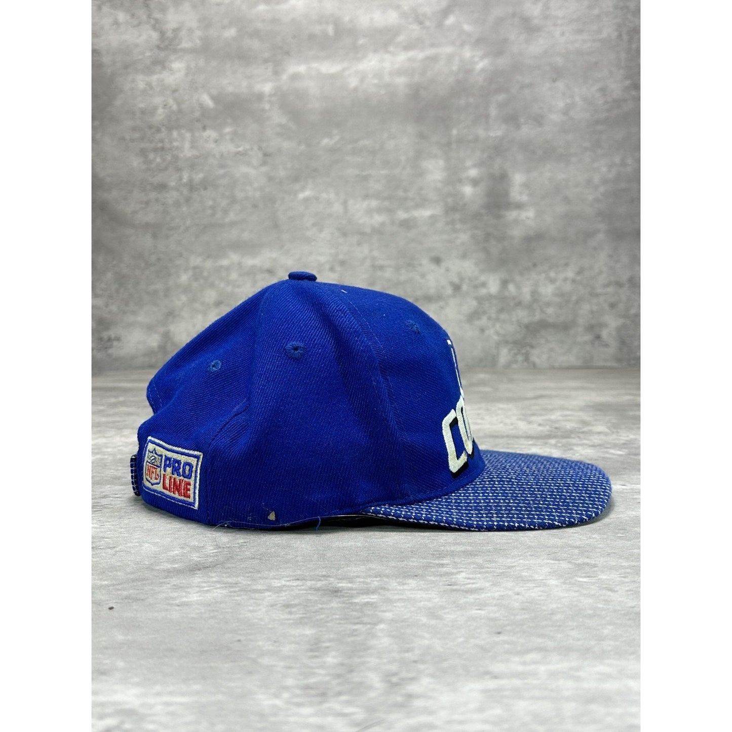 Vintage 90s Indianapolis Colts NFL Logo Athletics Embroidered Strapback Hat OSFA