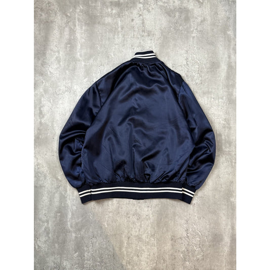 Vintage 80s/90s Corvette Embroidered Logo Satin Bomber Jacket Size Large