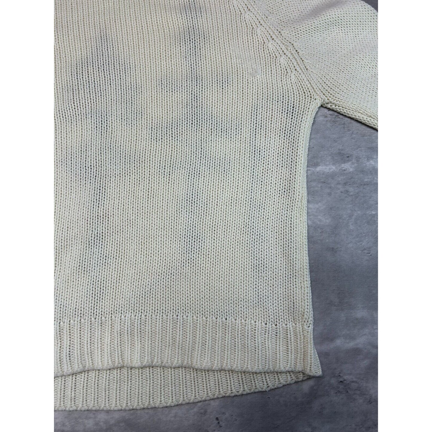 Vintage 1960s Sigallo Abstract Design Pull Over Knit Sweater Size Medium Beige