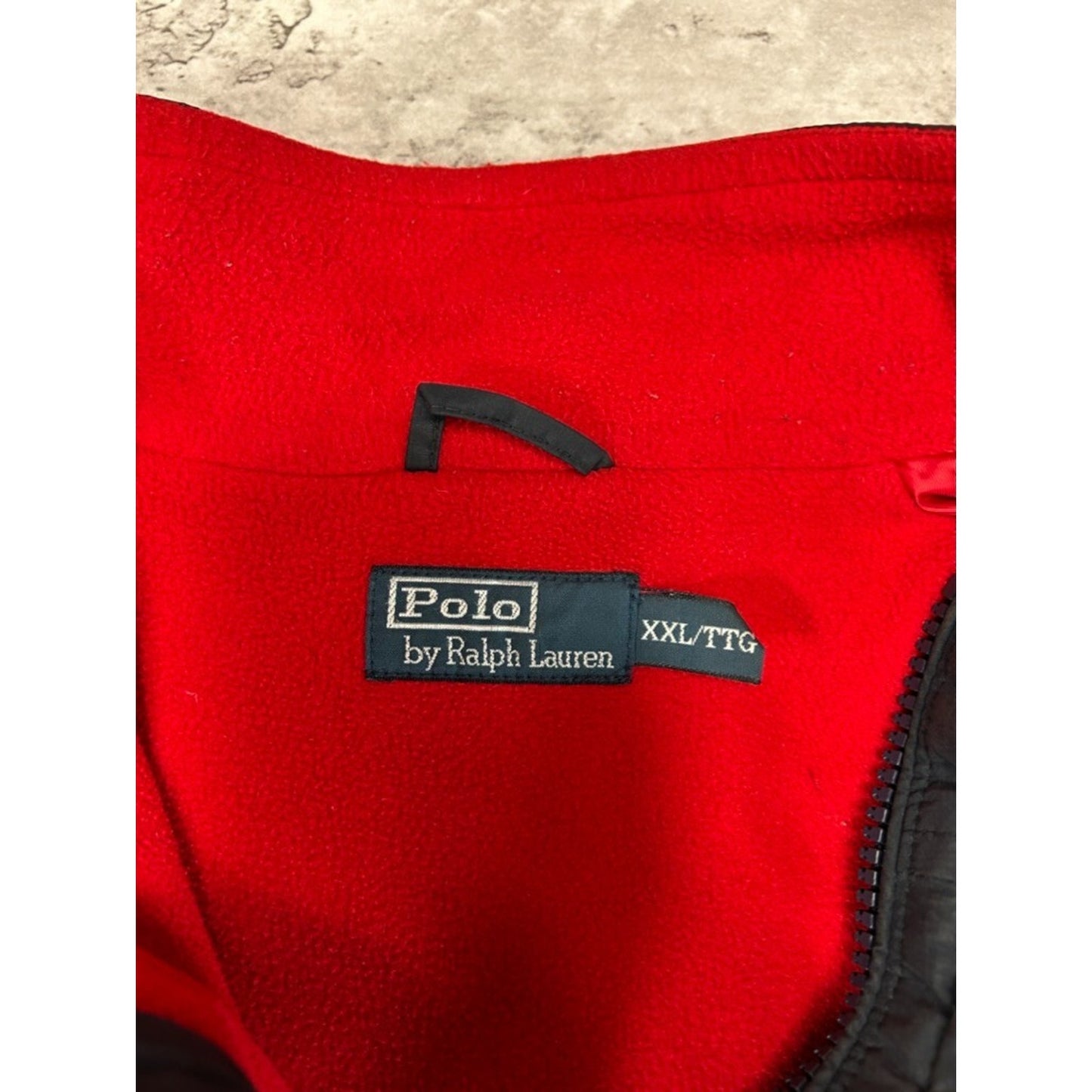 Vintage Polo Ralph Lauren Embroidered Pony Fleece Lined Bomber Jacket Size XXL