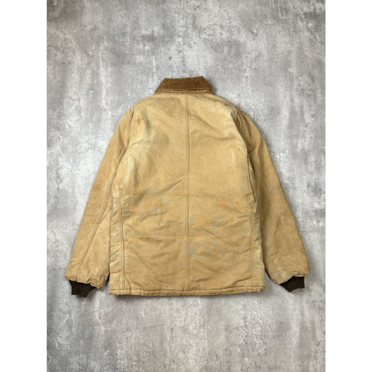 Vintage Carhartt Insulated Canvas Workwear Arctic Jacket Size XL Beige