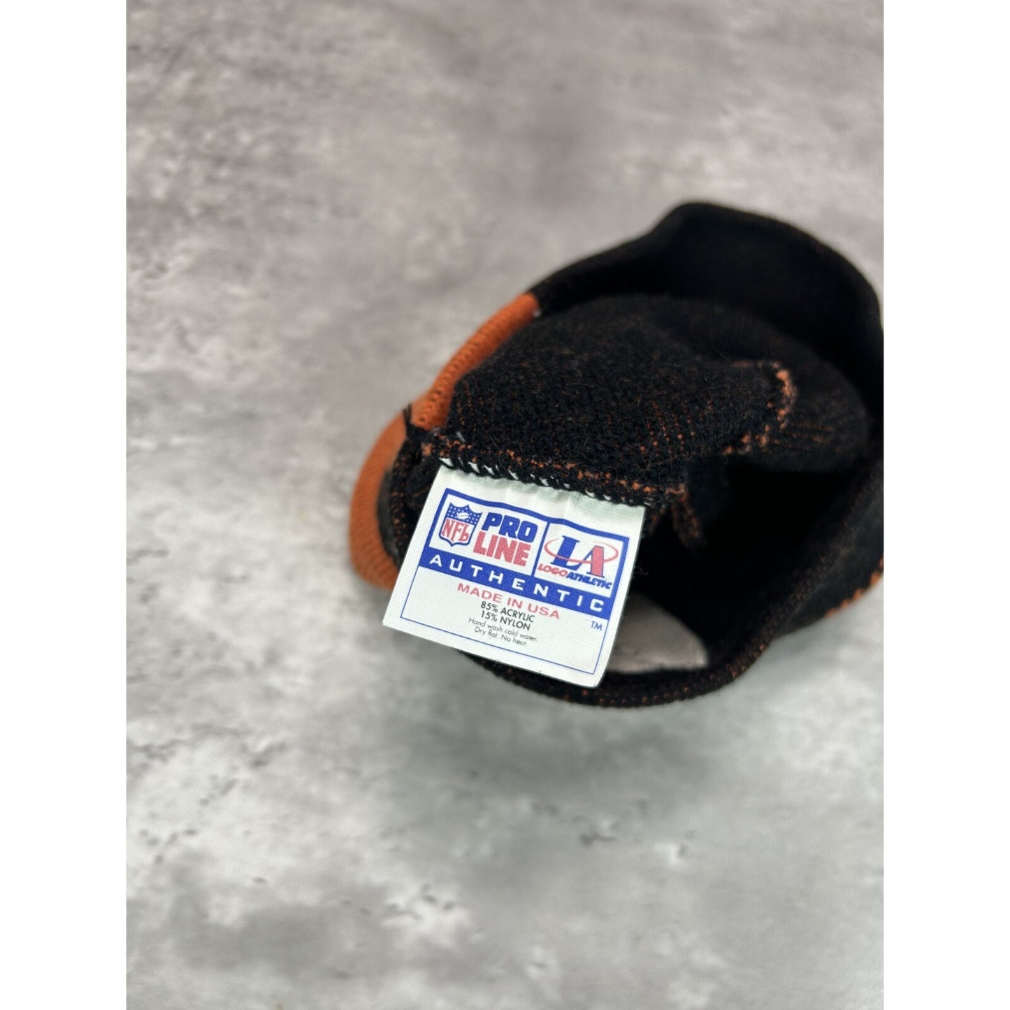 Vintage Cleveland Browns NFL Logo Athletics Sharktooth Beanie Hat OSFA