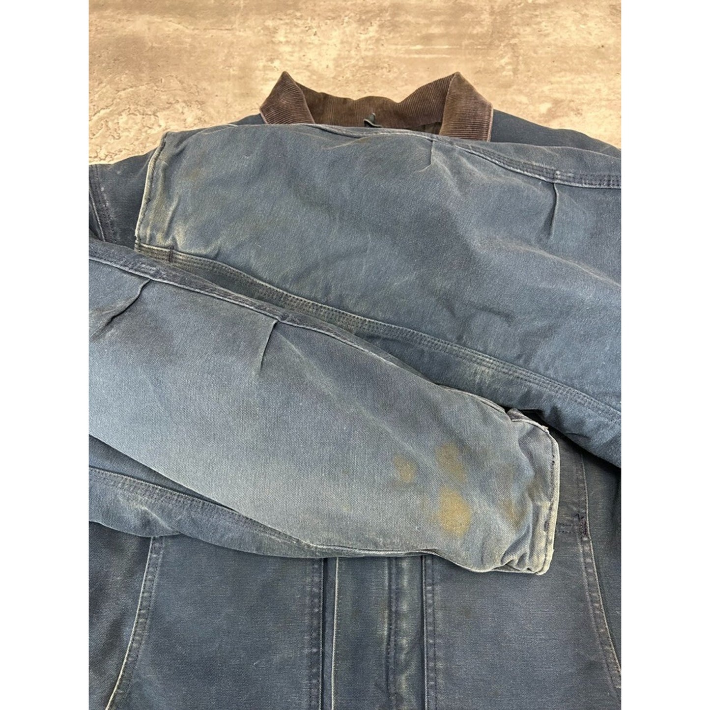 Vintage Carhartt Insulated Canvas Workwear Arctic Jacket Size XXL Blue
