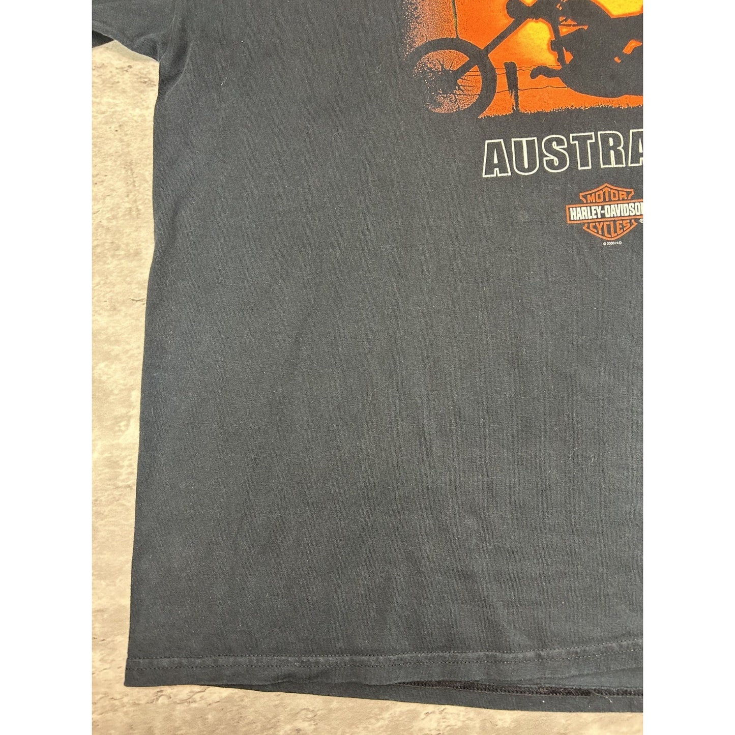 Vintage Harley Davidson Australia Kangaroo Sunset Graphic T-Shirt Size 2XL