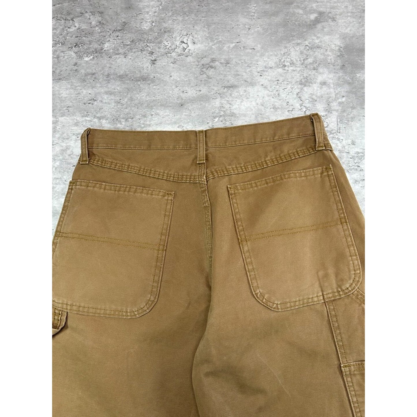 Vintage Rustler Canvas Workwear Carpenter Shorts Size 31 Beige