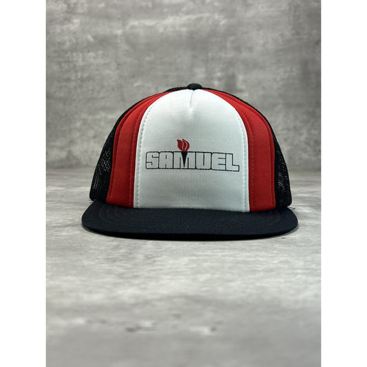 Vintage 80s/90s Samuel Spellout Graphic Trucker Snapback Hat OSFA