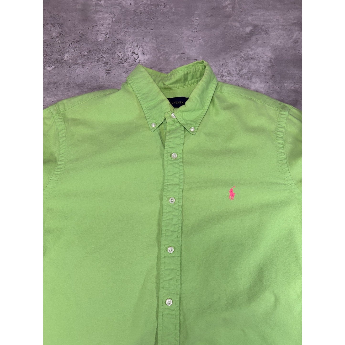 Vintage Polo Ralph Lauren Embroidered Pony Long Sleeve Button Up Shirt Sz Large
