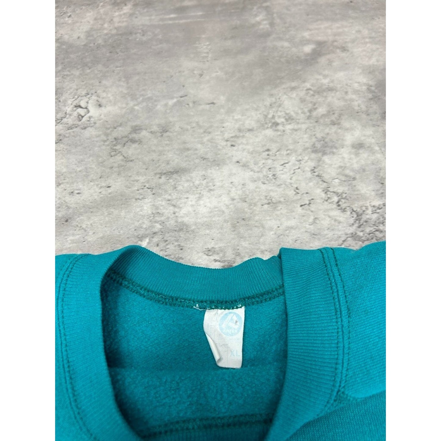 Vintage 90s Miami Dolphins NFL Big Graphic Spellout Sweatshirt Size XL Teal